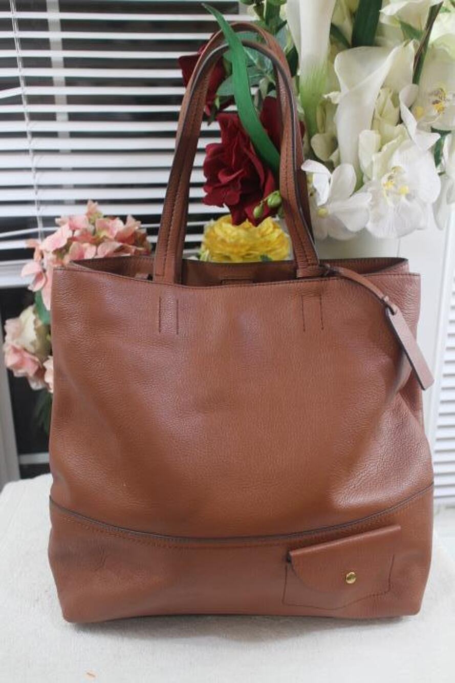 J Crew All-day Tote Bag in Black Leather F5237 (pu300